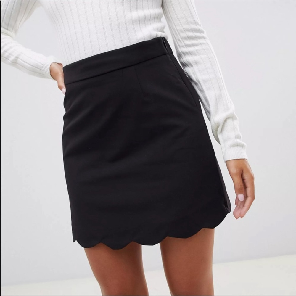 ASOS A Line Scalloped Hem Mini Skirt - Picture 5 of 5